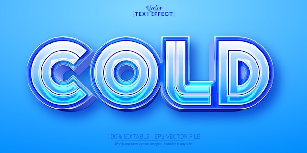 ice text effect editable cold game and cartoon text style