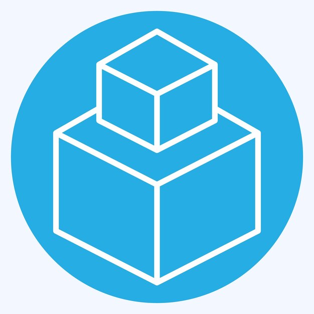 Icon 3D Modeling related to Creative Concept symbol blue eyes stylesimple illustration