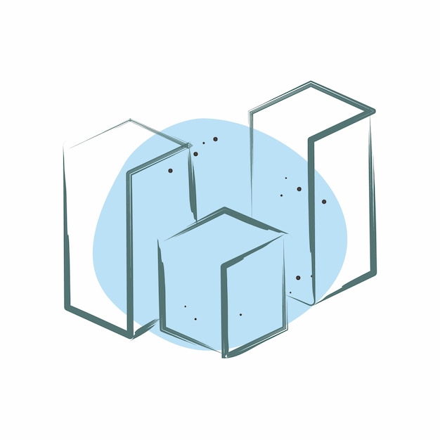 Icon 3D Visualication related to 3D Visualization symbol Color Spot Style simple design