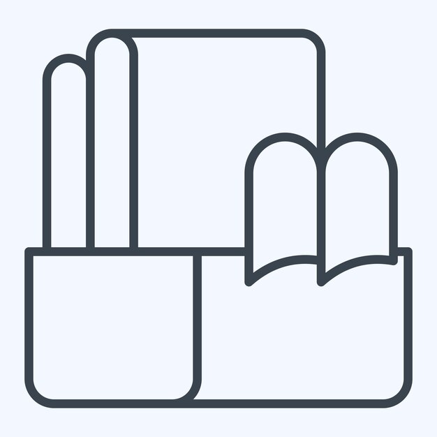 Icon Fabric related to Sewing symbol line style simple design illustration