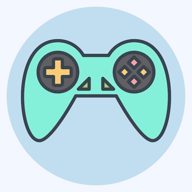 Icon Games related to Entertainment symbol color mate style simple design