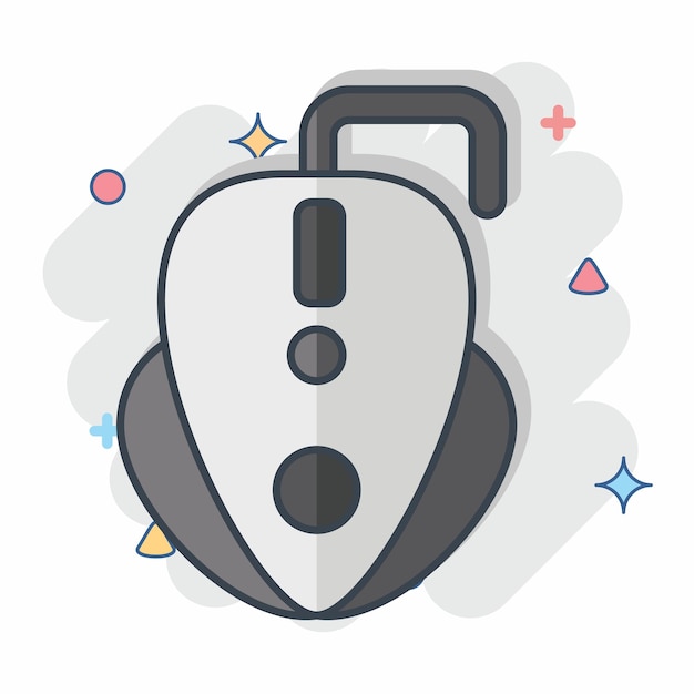 Icon Gaming Mouse related to Computer symbol comic style simple design editable