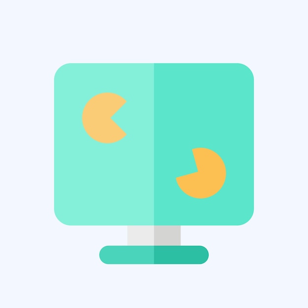 Icon Gaming PC related to Computer symbol flat style simple design editable