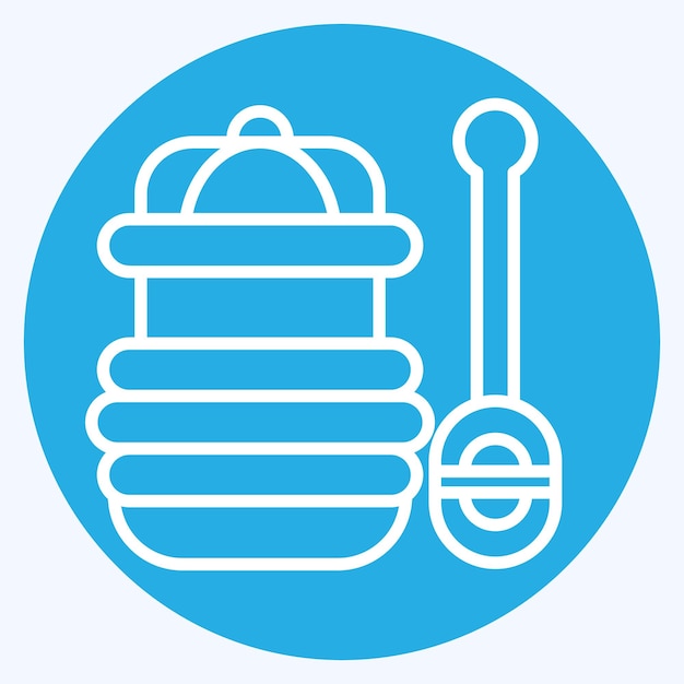 Icon Honey Jar related to Apiary symbol blue eyes style simple design editable