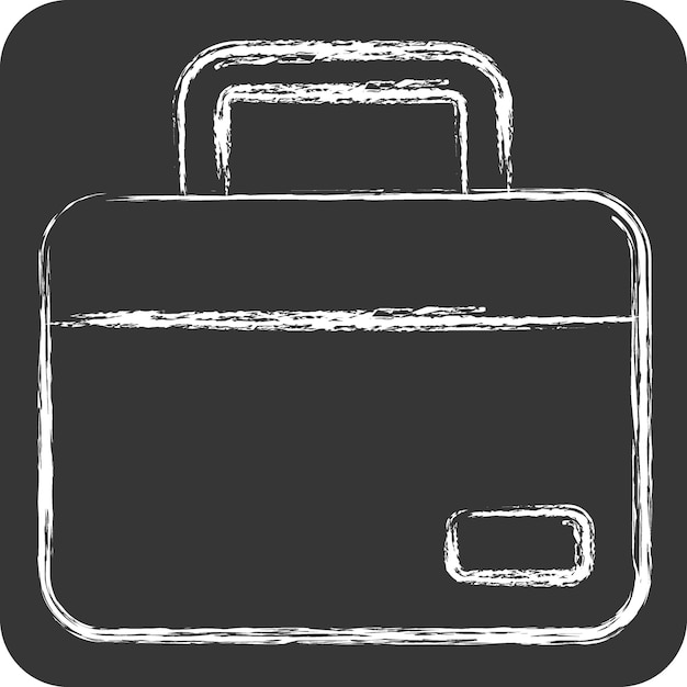 Icon Laptop Bag related to Computer symbol chalk Style simple design editable simple illustration
