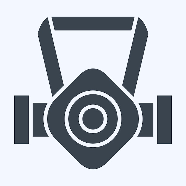 Icon Mask related to Mining symbol glyph style simple design editable