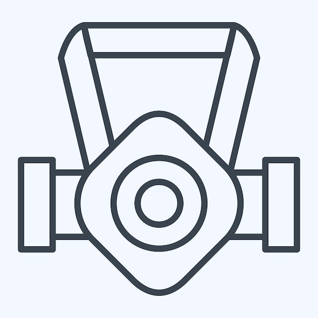 Icon Mask related to Mining symbol line style simple design editable