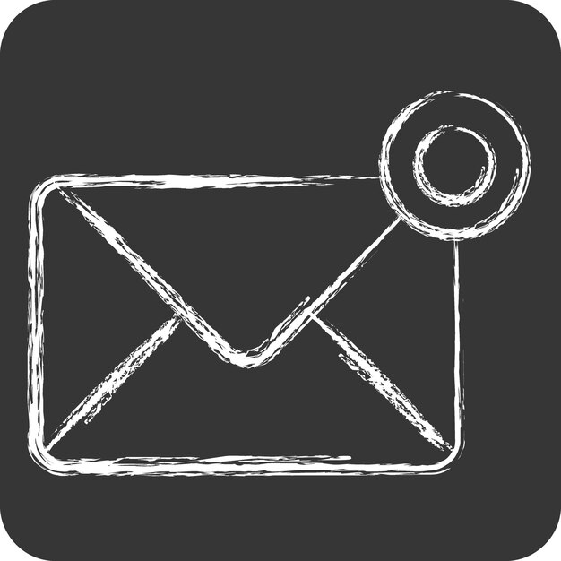 Icon Notification related to Remote Working symbol chalk Style simple design illustration