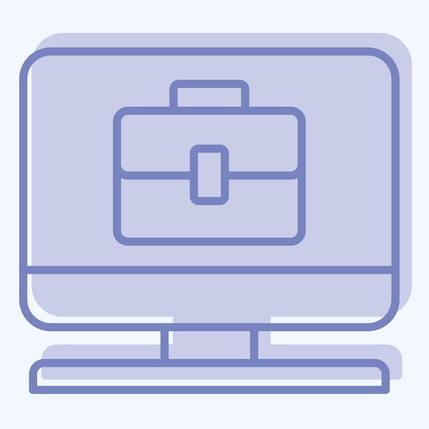 icon remote worker related to remote working symbol two tone style simple design
