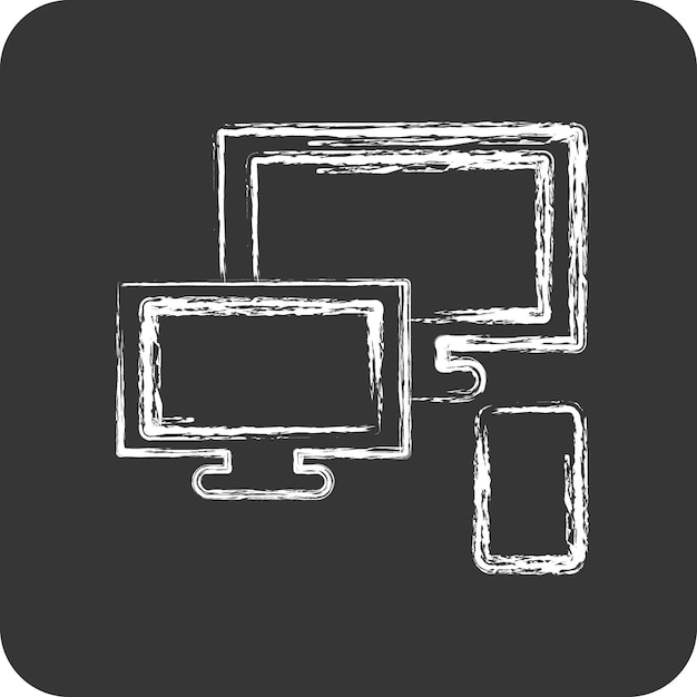 Icon Responsive related to Education symbol chalk style simple design editable simple illustration