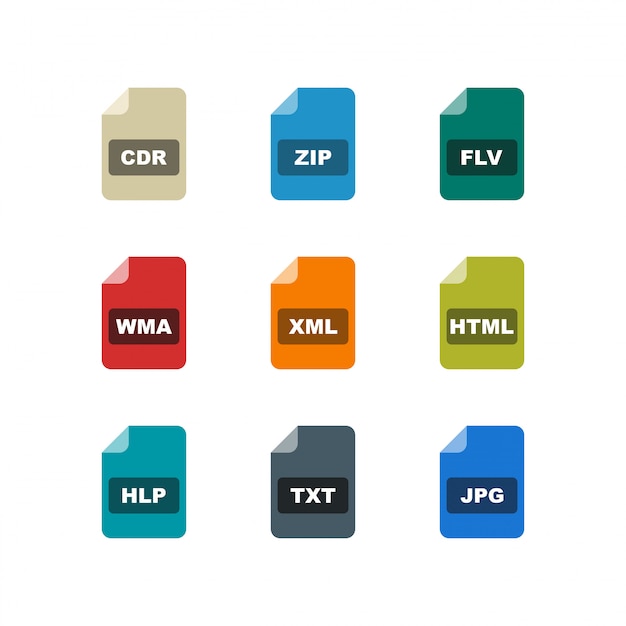 Icon Set Of file formats 