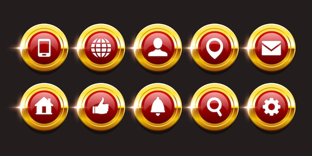 icons for the interface of a website or application set of vector icons