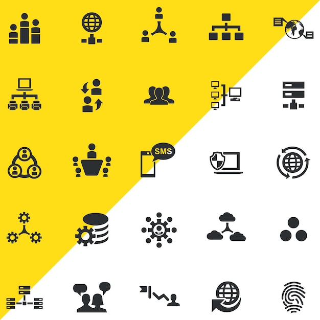Icons for web and mobile applications set vector illustration