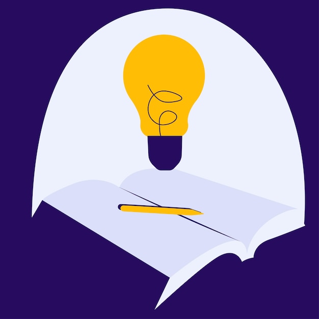 idea for writing flat vector icon