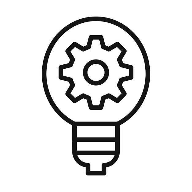 Idea generation Symbol mark in filled style