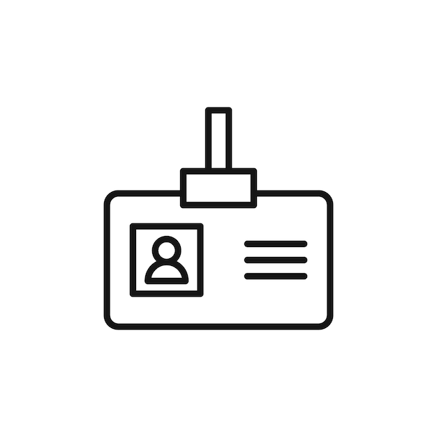 Identification Badge Icon Ideal for Security and Access Control