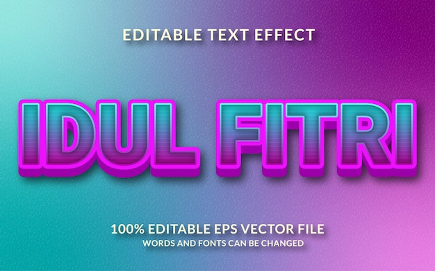 Idul Fitri Editable Text Effect