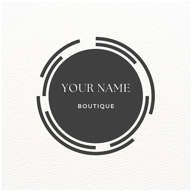 Illustrated Minimalist Round Business Logo