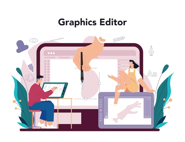 Illustration designer online service or platform