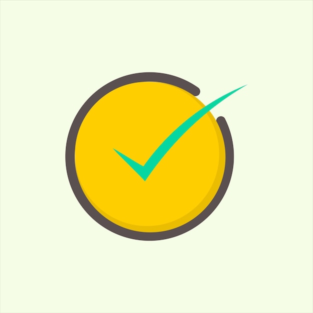 Illustration of a Checkmark icon icon related to design elements suitable for web site app user interfaceselement printable etc flat icon style simple vector design editable