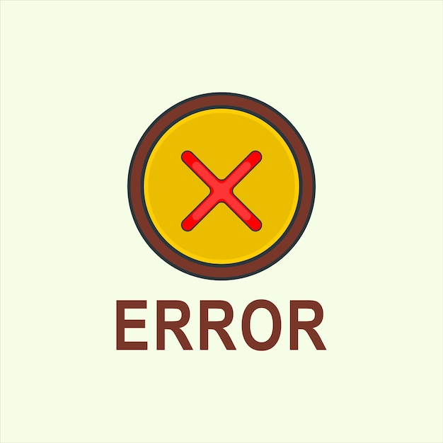 Illustration of a error icon icon related to design elements suitable for web site app user interfaceselement printable etc flat icon style simple vector design editable