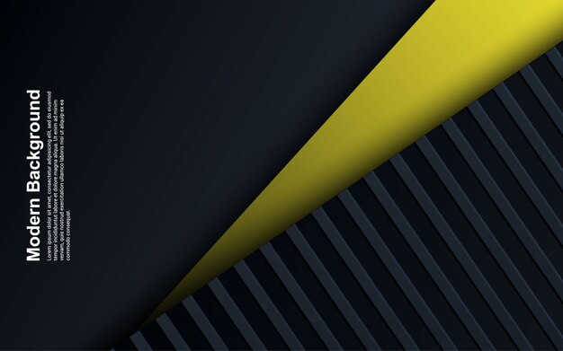 Illustration   of abstract background black and blue with yellow color  