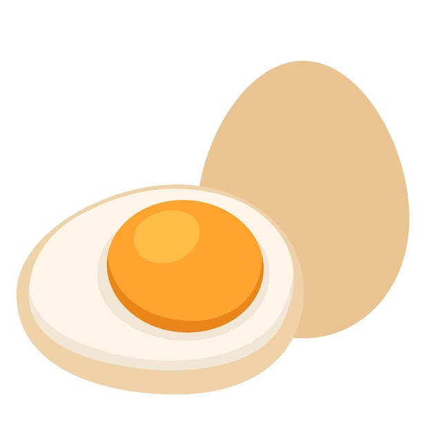 illustration of colorful Boiled egg halves