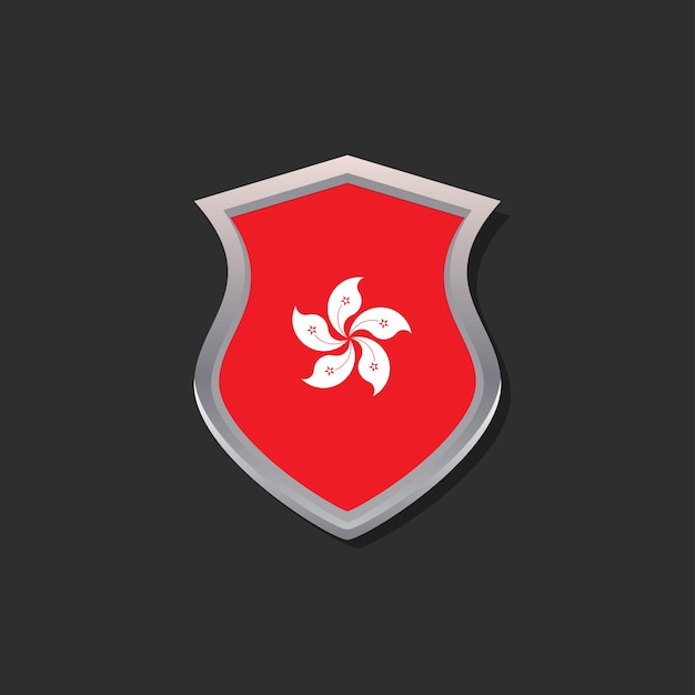 Illustration of Hong Kong flag Template