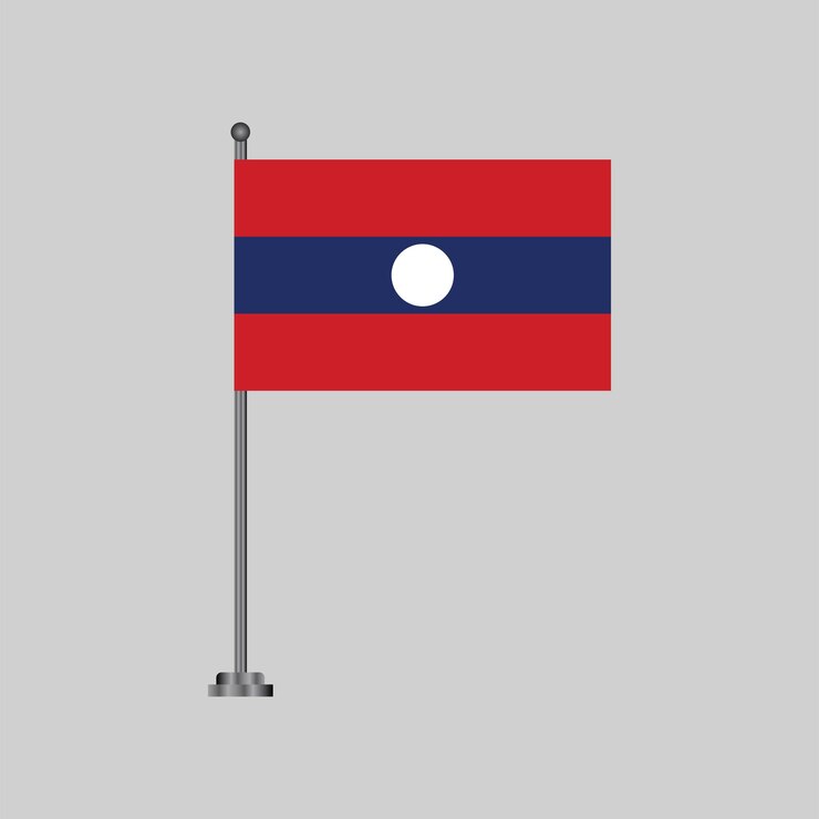 Vector illustration of laos flag template