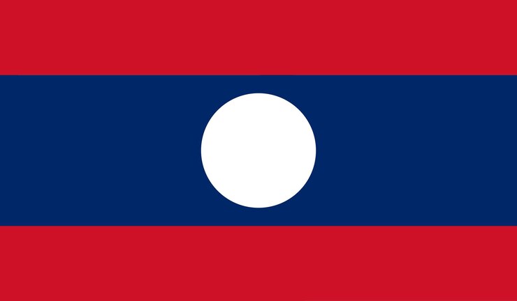 Vector illustration of laos national flag