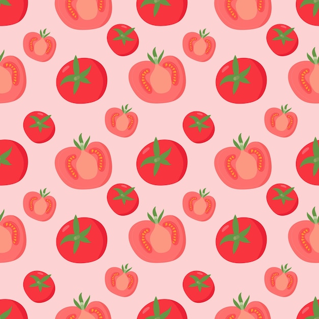 Illustration of ripe red tomatoes Colorful illustration with food