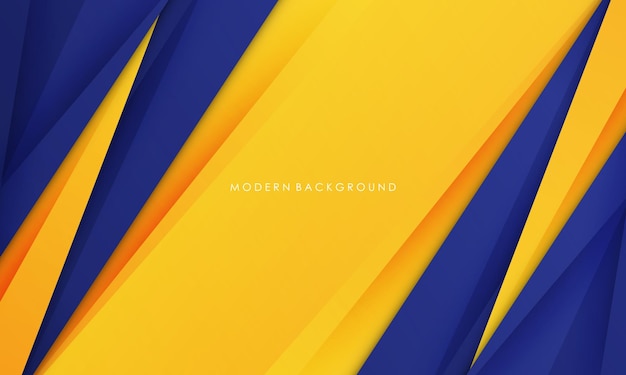Illustration vector graphic of abstract background blue and yellow overlap layers modern