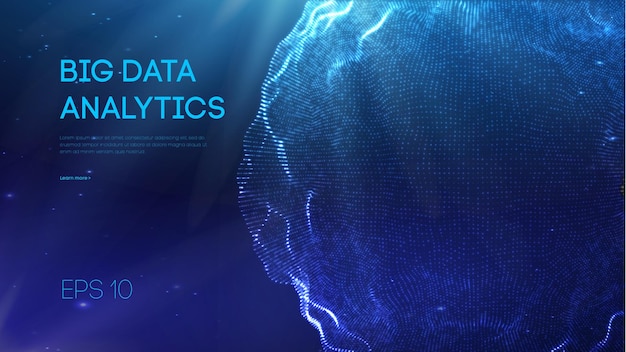 Illustration with big data analytics vector for marketing design. Big data visualization. Abstract vector background. Futuristic technology design. Science technology concept. Technology analysis.