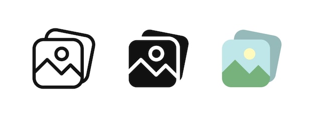 Image Picture symbol Photo album pictogram Photo gallery vector illustration Snapshot sign