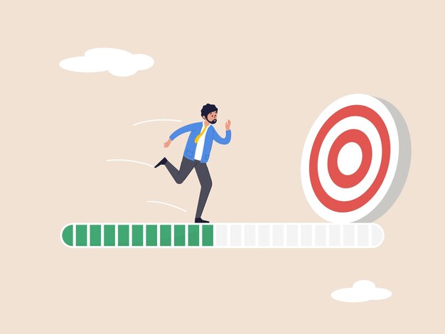 improvement concept progress or journey to success or achieve a goal