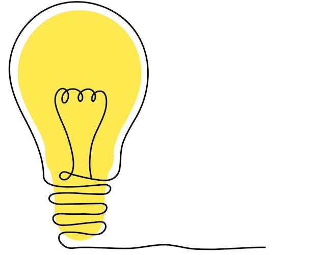 Incandescent lamp in linear style.