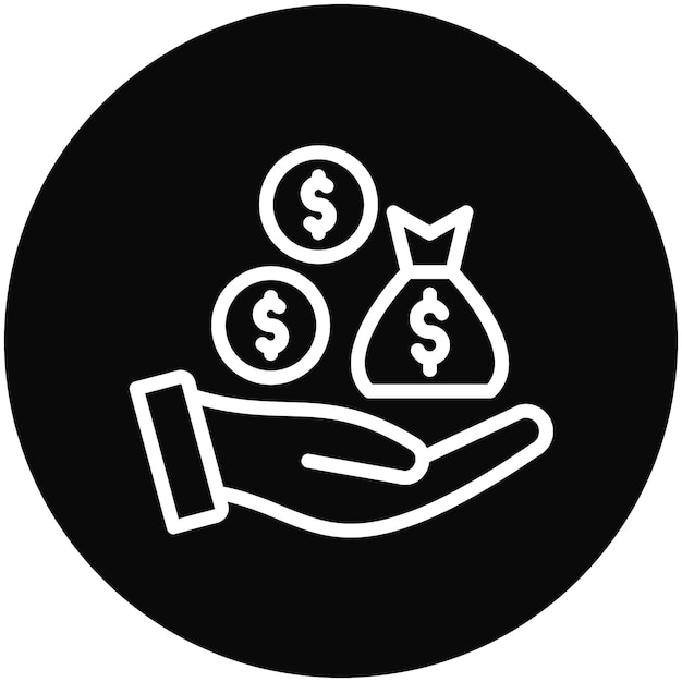 Income vector icon illustration of Gig Economy iconset