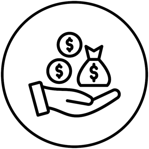 Income vector icon illustration of Gig Economy iconset