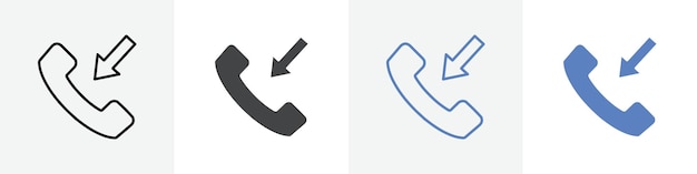 incoming call icon group symbol or sign vector