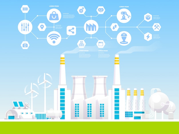 industrial infographic.