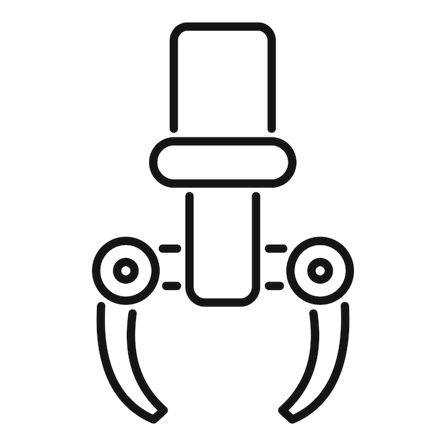 Industrial robot arm gripping mechanism holding tool