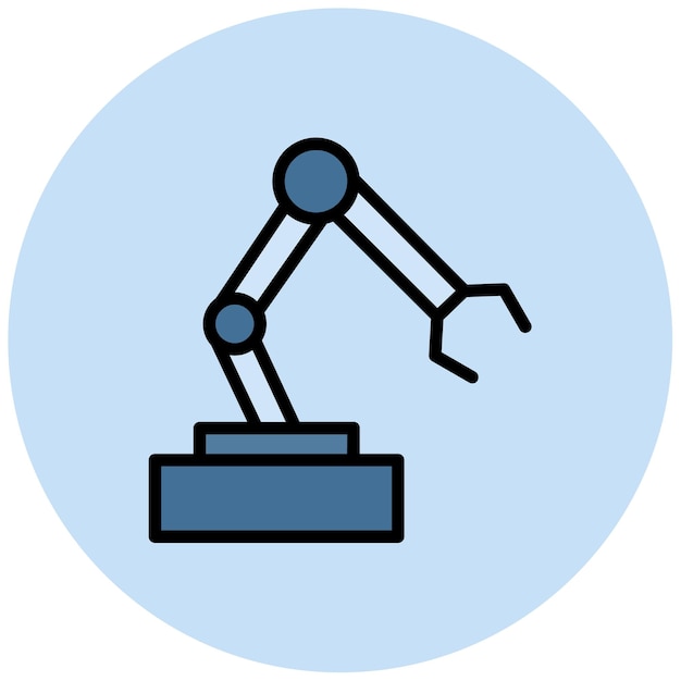 industrial robot icon vector image can be used for robotics