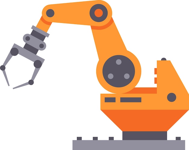 industrial robotic arm with open claw preparing to pick up an object in modern automated factory setting showcasing automation and efficiency