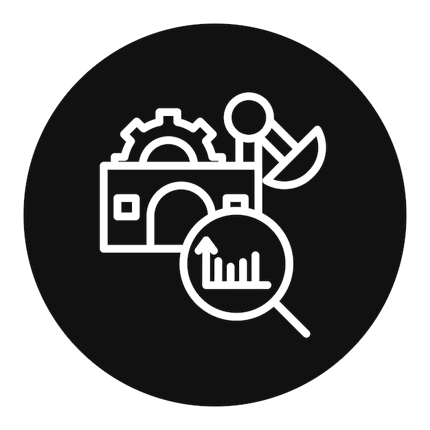 industry analysis icon vector image can be used for survey