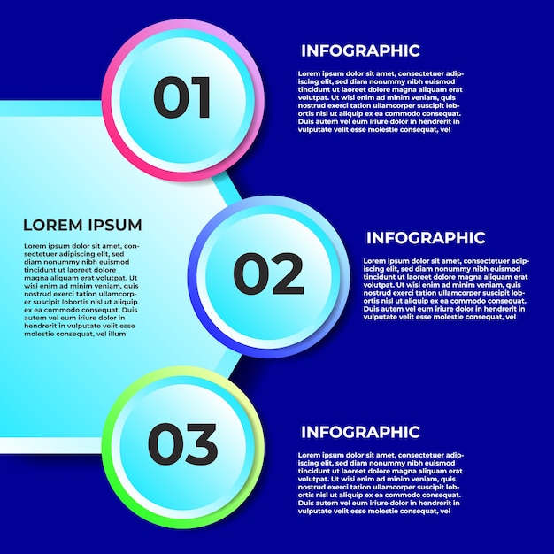 infographic circle element design assets with modern style