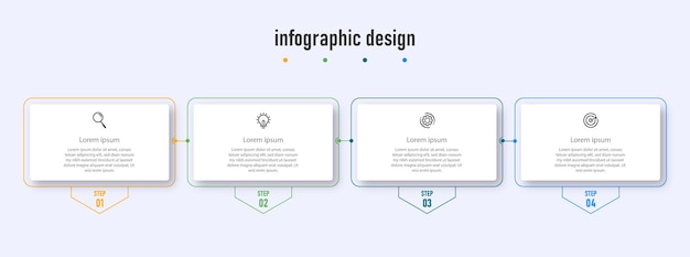 Infographic design template time line business