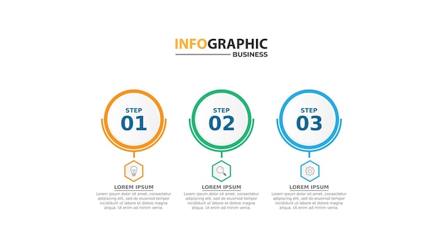 infographic design with 3 options or steps infographics for business
