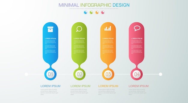 Infographic Elements with business icon on full color background circle process or steps and options workflow diagramsvector design element eps10 illustration