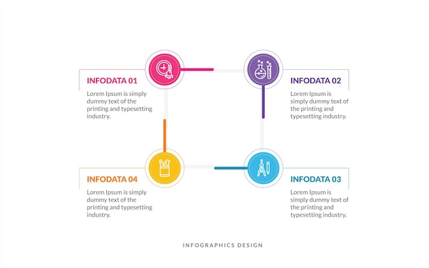 Infographic Template with 4 Steps
