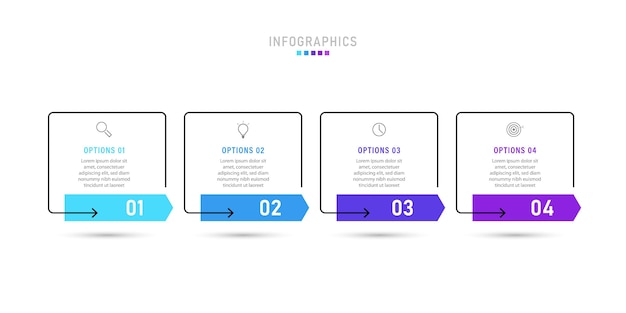 Infographic   template with   options or steps.